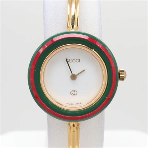 gucci bezel watch 1100 l|Gucci watch with changeable bezels.